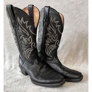 Ariat Mens Legend Western Performance Boots Black  Square Toe SZ 8.5 EE